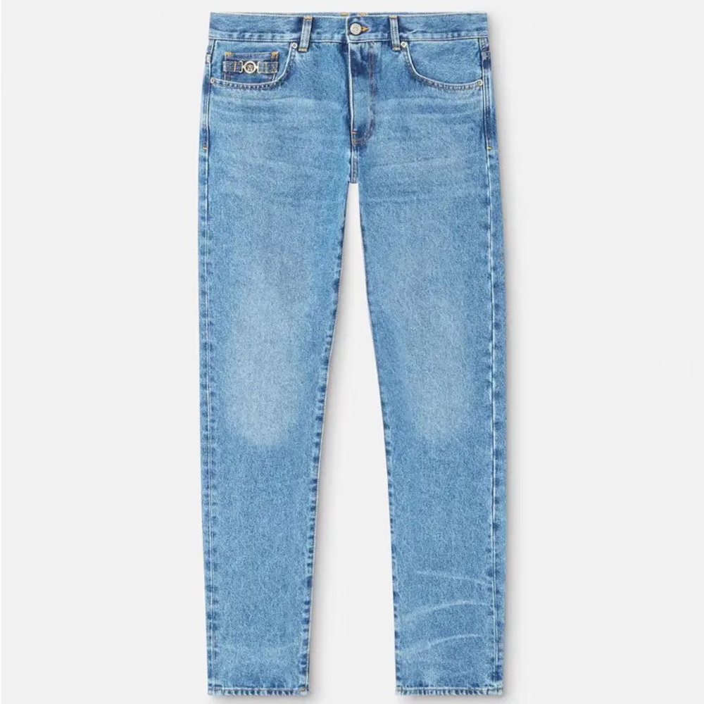 New Authentic Versace Regular Fit Medusa Biggie Detail Jeans